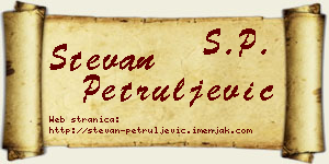 Stevan Petruljević vizit kartica